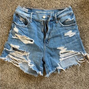 American Eagle Outfitters Ripped Blue Jean Shorts